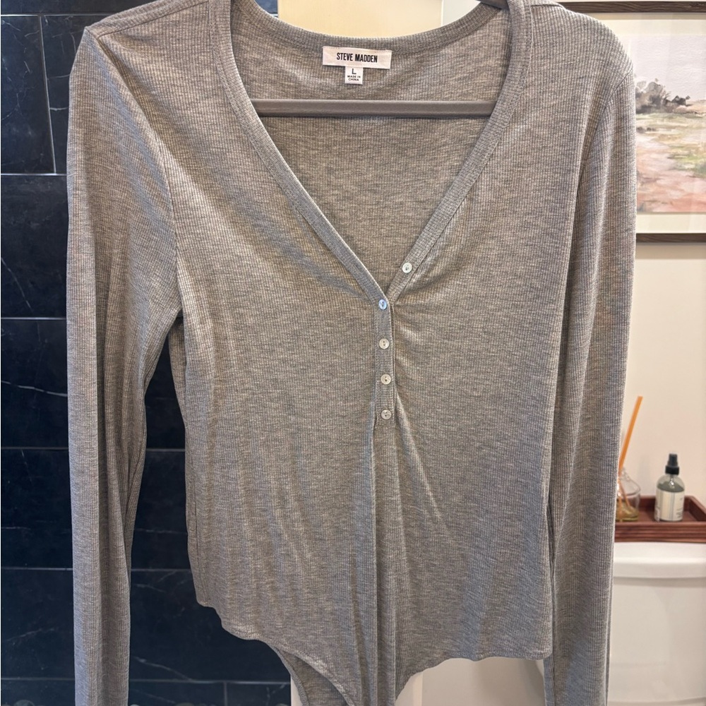Steve Madden Gray Women's Body Suit